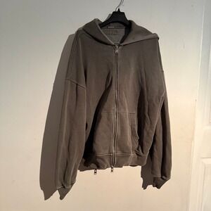 Abercrombie & Fitch Soft Essentials Oversized Hoodie Small Zip Gray